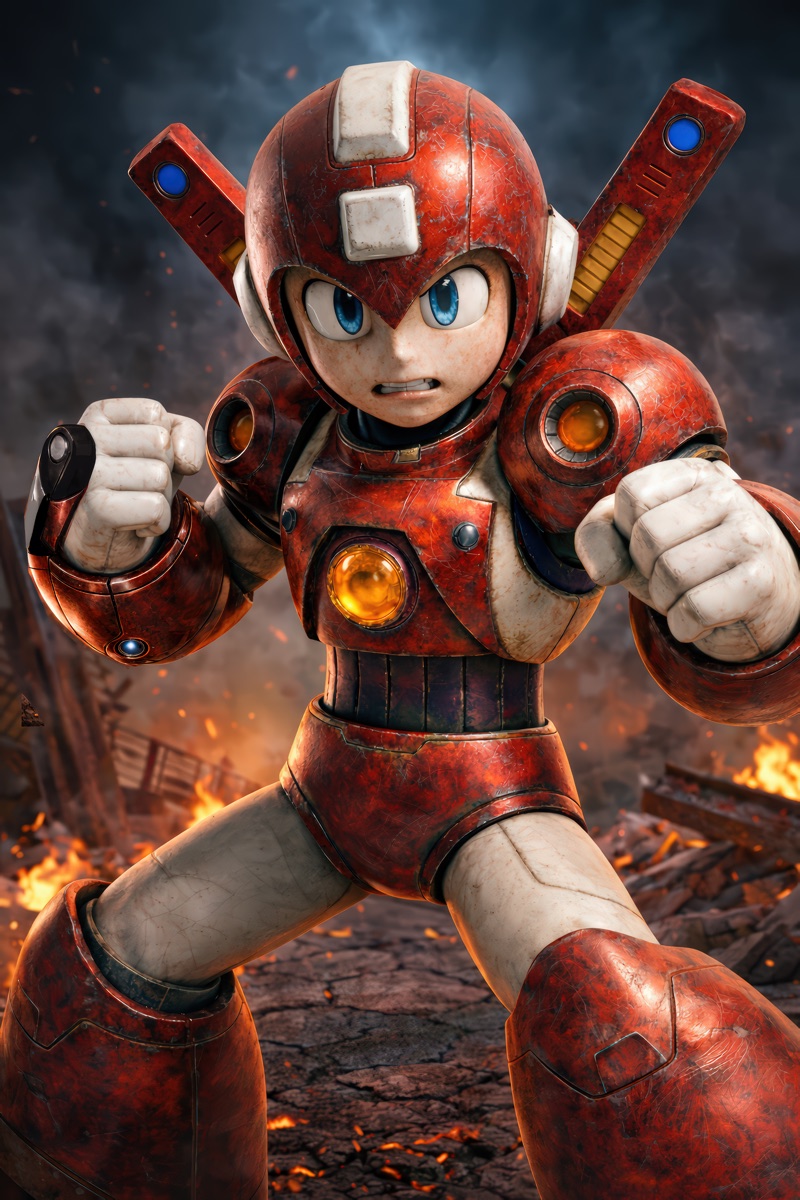 Super Mega Man — powered-up form