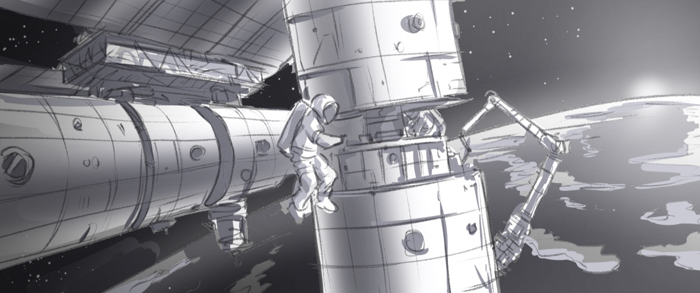 Hand-drawn storyboard — Ramp Save Both